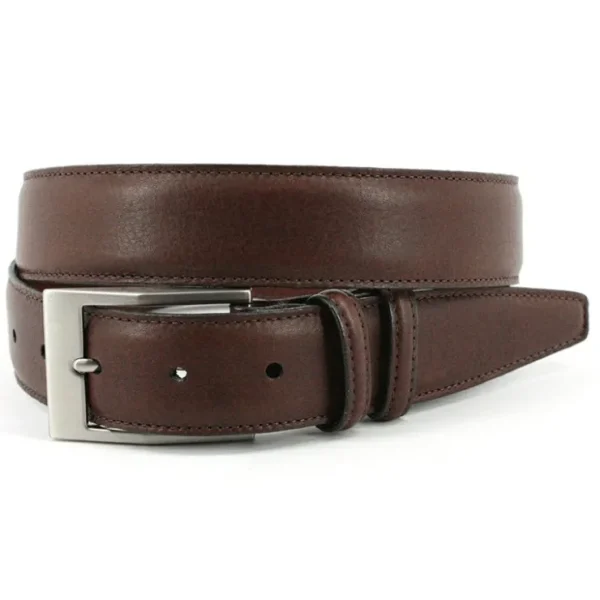 Cheap Torino Leather Deertan Glove Leather Belt Chestnut