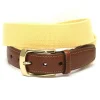 Cheap Torino Leather European Ribbed Surcingle Belt Yellow