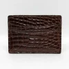 Flash Sale Torino Leather Genuine Alligator Card Case - brown