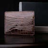 Flash Sale Torino Leather Genuine Alligator Card Case - brown