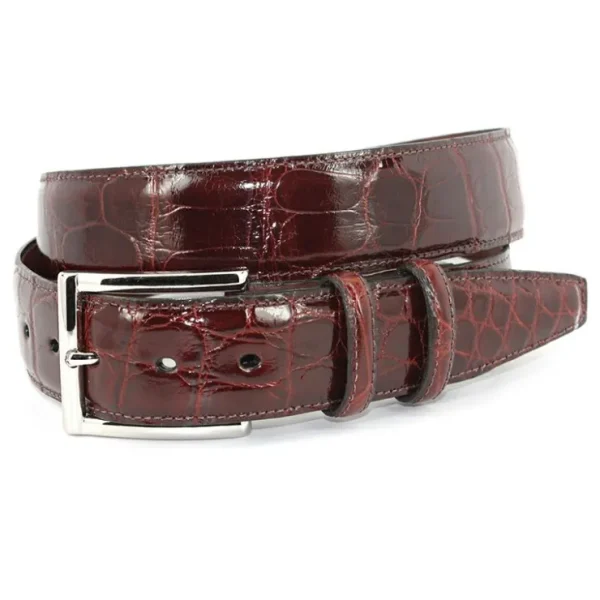 Online Torino Leather Genuine American Alligator Belt Cognac