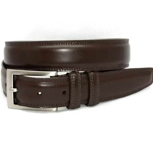 Flash Sale Torino Leather Italian Aniline Leather Belt Brown