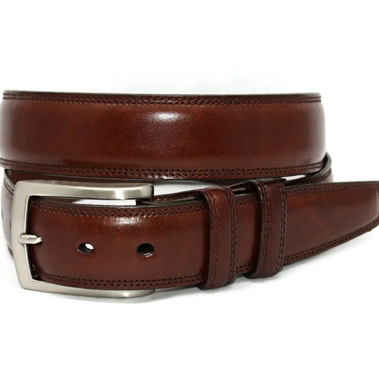 Sale Torino Leather Italian Burnished Kipskin Belt Chili