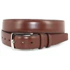 Best Torino Leather Italian Burnished Calfskin Belt Cognac