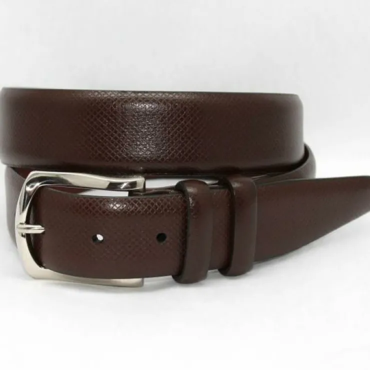 Best Sale Torino Leather Italian Bulgaro Calf Belt - brown