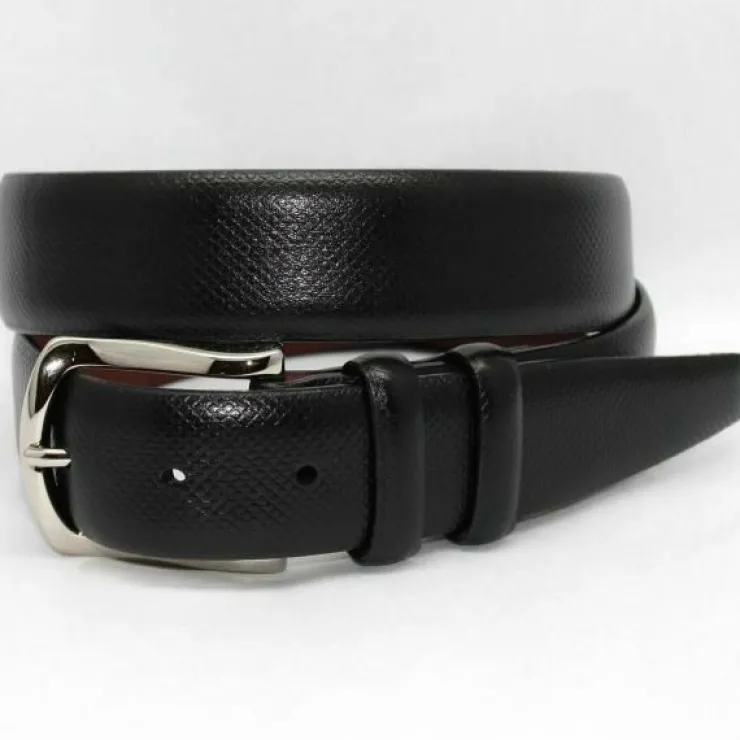 New Torino Leather Italian Bulgaro Calf Belt - black