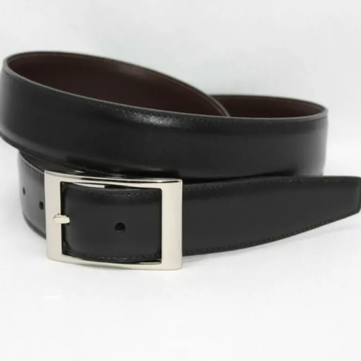 Best Sale Torino Leather 35mm Reversible Aniline Belt /Brown black