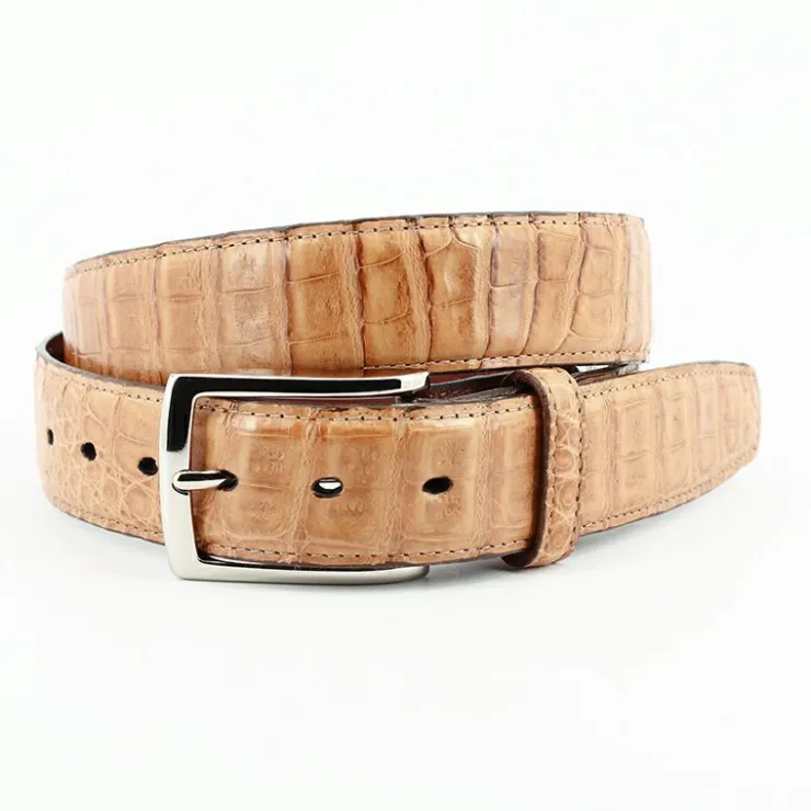 Sale Torino Leather South American Caiman Belt Saddle