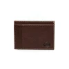 Discount Torino Leather Tumbled Glove Leather ID Card Case Brown