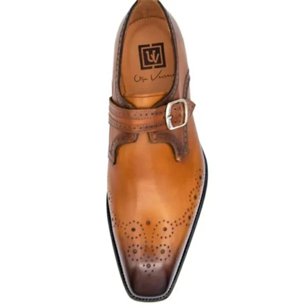 Flash Sale Ugo Vasare Eric Monkstrap Shoes Caramel