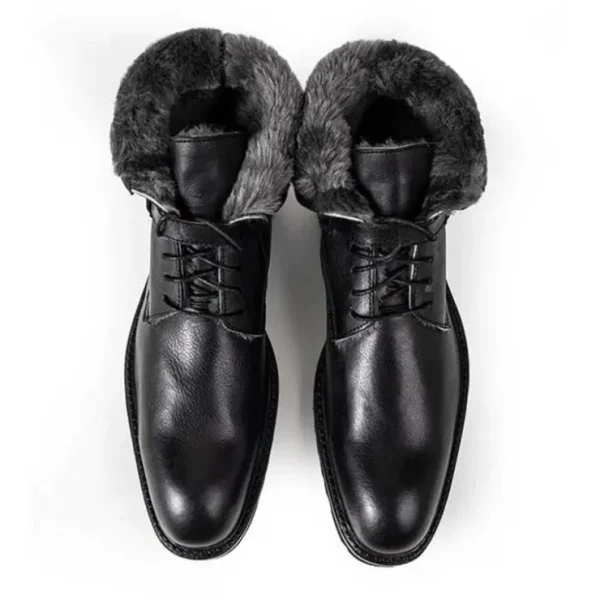 Shop Ugo Vasare George Winter Shearling Boots Black