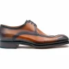 Outlet Ugo Vasare Jayden Derby Apron Split Toe Shoes Caramel