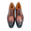 Best Ugo Vasare Mason Derby Plain Toe Shoes Tobacco