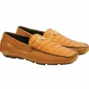 Sale Vestigium Caiman Belly Driving Loafers Cognac