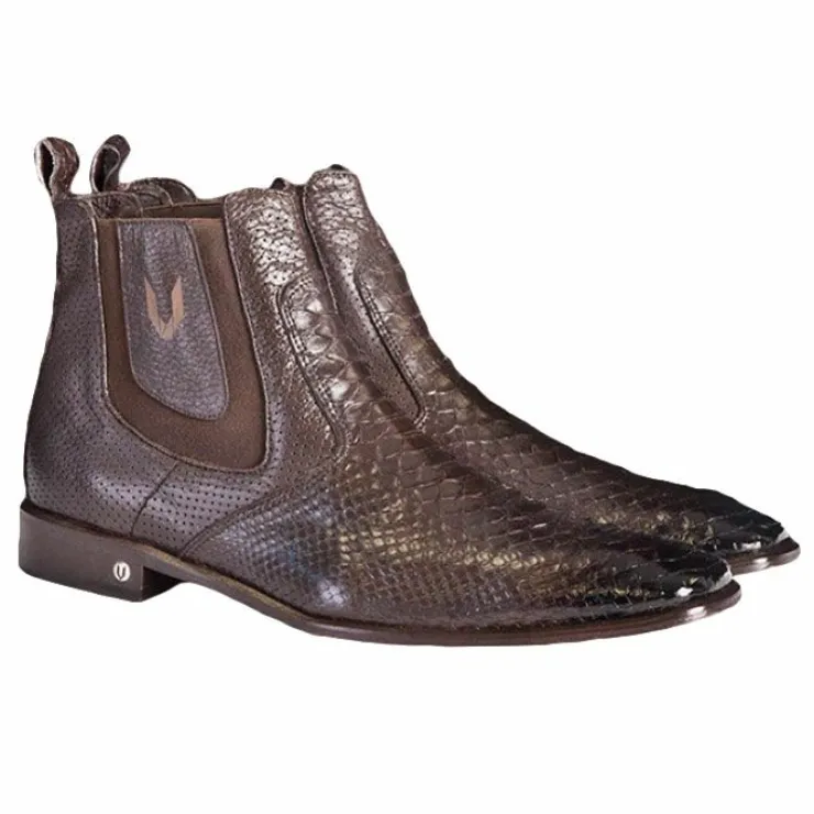 Best Vestigium Python Chelsea Boots Faded Brown FadedBrown