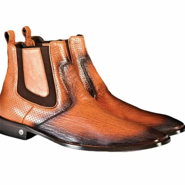 Fashion Vestigium Shark Chelsea Boots Faded Cognac FadedCognac