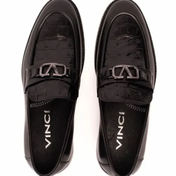 Best Sale Vinci Leather Shoes Vinci Leather Amsterdam Bit Loafer (18563 T-1) Black