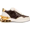 Best Sale Vinci Leather Shoes Vinci Leather Bellagio Leather Sneaker Boot White / Gold