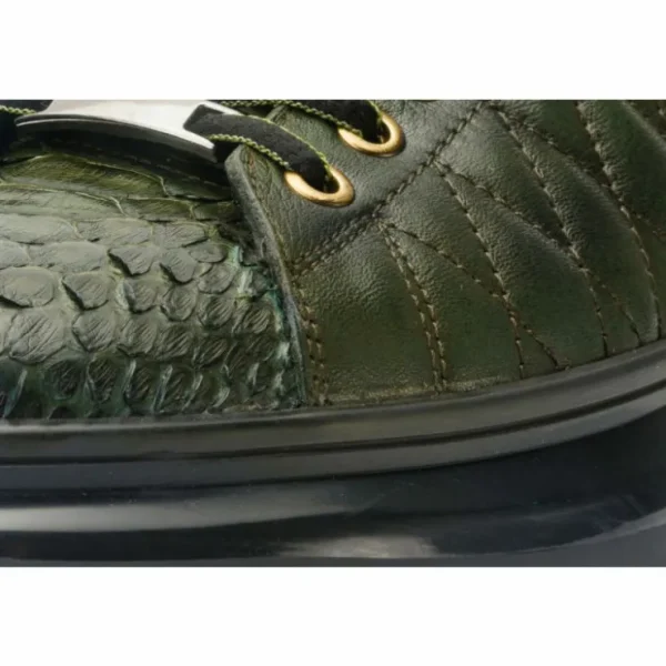 Discount Vinci Leather Shoes Vinci Leather The Adler Snk Leather Sneaker Limited Edition (17474 Y-4) Green