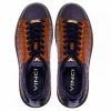 Best Sale Vinci Leather Shoes Vinci Leather The Adler Snk Leather Sneaker Limited Edition Tan & Navy (17474 S-1) Tan&Navy