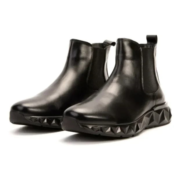 Discount Vinci Leather Shoes Vinci Leather The Apex Leather Chelsea Boot Black