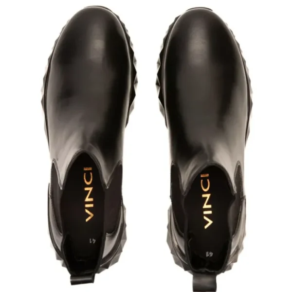 Discount Vinci Leather Shoes Vinci Leather The Apex Leather Chelsea Boot Black