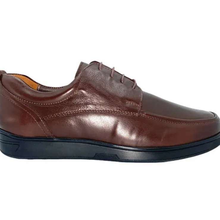 Best Sale Vinci Leather Shoes Vinci Leather The Atlanta Leather Casual Derby Shoe (10388) Brown