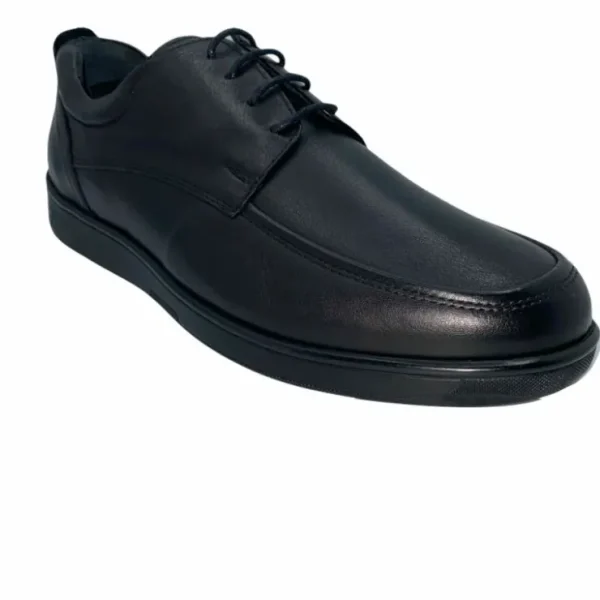 Fashion Vinci Leather Shoes Vinci Leather The Atlanta Leather Casual Derby Shoe (10388) Black