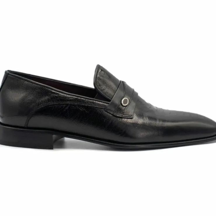 Cheap Vinci Leather Shoes Vinci Leather The Bangkok Penny Loafer (10671) Black