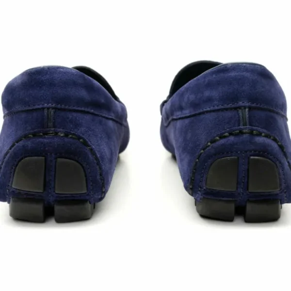vinci_leather_the_bari_na_3.webp Store Vinci Leather Shoes Vinci Leather The Bari Suede Leather Bit Drive Loafer Navy