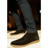 Discount Vinci Leather Shoes Vinci Leather The Belek Open Walk Suede Leather Boot (32607) Black