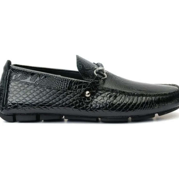 Cheap Vinci Leather Shoes Vinci Leather The Bologna Bit Loafer Shoe Black