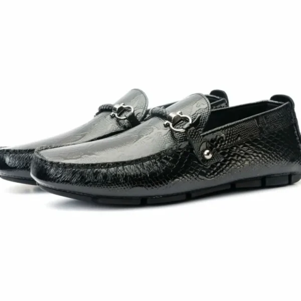 Cheap Vinci Leather Shoes Vinci Leather The Bologna Bit Loafer Shoe Black