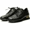 Outlet Vinci Leather Shoes Vinci Leather The Bomba Crocodile Leather Sneaker (Vc-D521T-52) Black