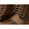 Outlet Vinci Leather Shoes Vinci Leather The Bothey Leather Cap-toe Lace-up Boot With A Zipper (14554) Brown