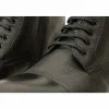 Clearance Vinci Leather Shoes Vinci Leather The Bothey Leather Cap-toe Lace-up Boot With A Zipper (14554) Black