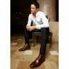 Outlet Vinci Leather Shoes Vinci Leather The Bothey Leather Cap-toe Lace-up Boot With A Zipper (14554) Brown