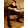 Clearance Vinci Leather Shoes Vinci Leather The Bothey Leather Cap-toe Lace-up Boot With A Zipper (14554) Black