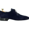 Clearance Vinci Leather Shoes Vinci Leather The Brody Navy Blue Suede Dress Shoes (9244) NavyBlue