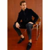 Clearance Vinci Leather Shoes Vinci Leather The Brody Navy Blue Suede Dress Shoes (9244) NavyBlue