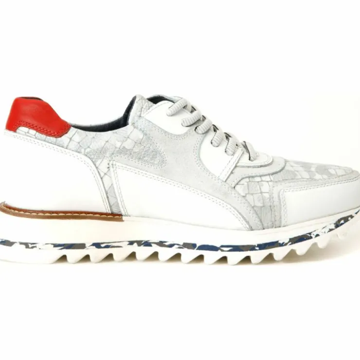 Outlet Vinci Leather Shoes Vinci Leather The Cakarta Leather Sneaker (06560 Z-8) White