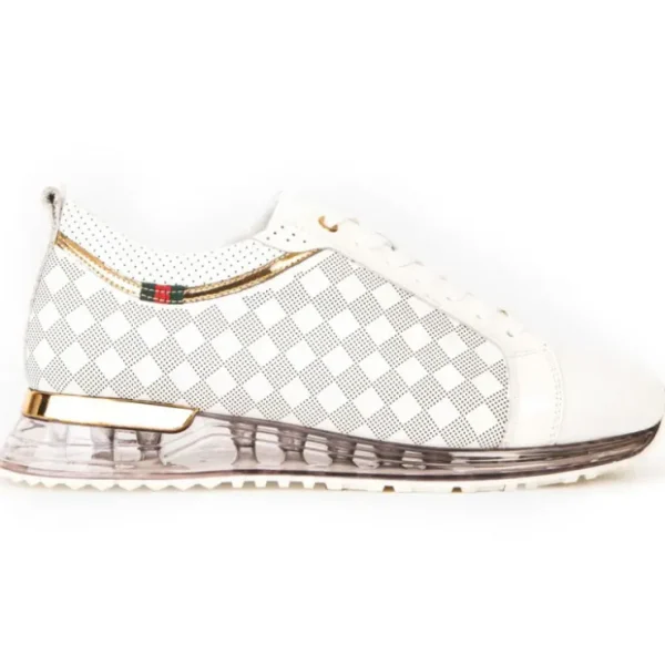 Hot Vinci Leather Shoes Vinci Leather The Cenova Leather Sneaker White