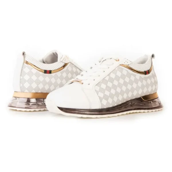 Hot Vinci Leather Shoes Vinci Leather The Cenova Leather Sneaker White