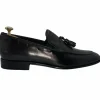 Cheap Vinci Leather Shoes Vinci Leather The Dixon Leather Tassel Loafer (13409) Black