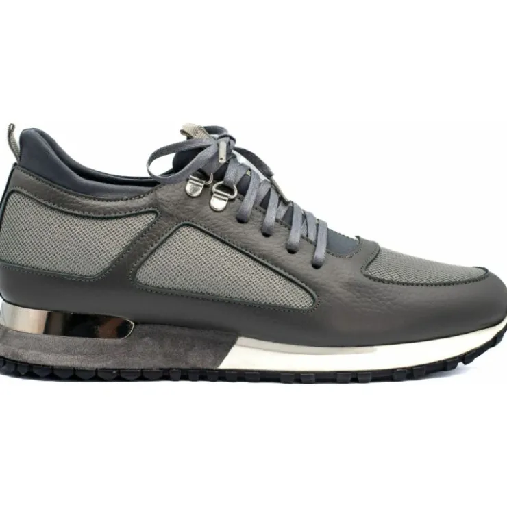 Clearance Vinci Leather Shoes Vinci Leather The Dos Rios Leather Sneaker Grey