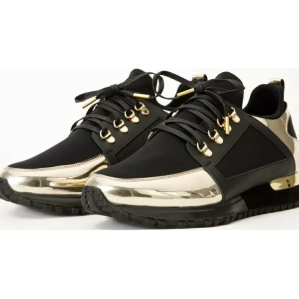 Flash Sale Vinci Leather Shoes Vinci Leather The Emir Leather Sneaker For Men Limited Edition (D-529) Gold