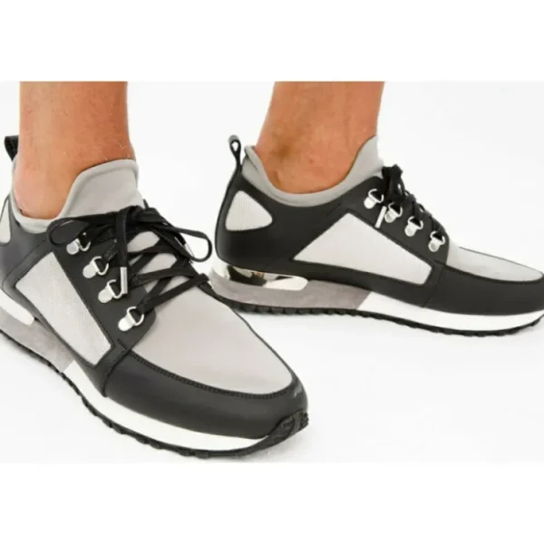 vinci_leather_the_emir_gr_1.webp Best Vinci Leather Shoes Vinci Leather The Emir Leather Sneaker For Men Limited Edition (D-529) Grey