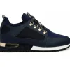 Cheap Vinci Leather Shoes Vinci Leather The Emir Leather Sneaker For Men (D-529) Navy