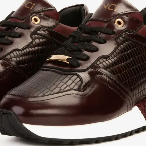 Clearance Vinci Leather Shoes Vinci Leather The Empire Leather Sneaker Burgundy