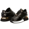 Discount Vinci Leather Shoes Vinci Leather The Empire Leather Sneaker Black